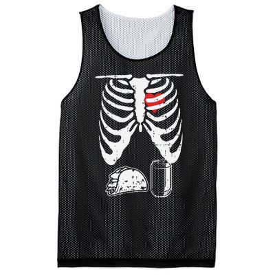 Skeleton Pregnancy Taco Beer Xray Halloween Soon Dad. Mesh Reversible Basketball Jersey Tank