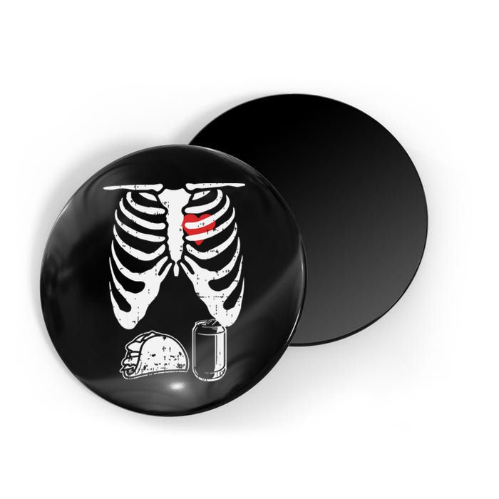 Skeleton Pregnancy Taco Beer Xray Halloween Soon Dad. Magnet