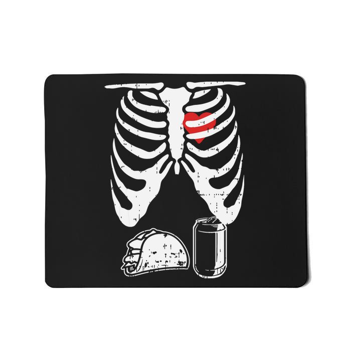 Skeleton Pregnancy Taco Beer Xray Halloween Soon Dad. Mousepad