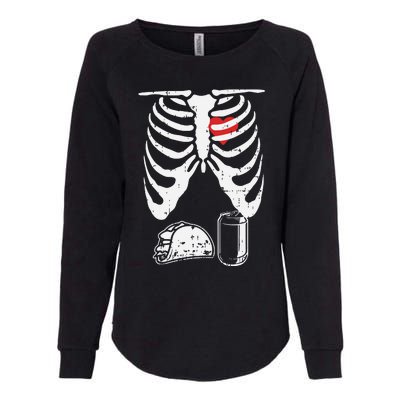 Skeleton Pregnancy Taco Beer Xray Halloween Soon Dad. Womens California Wash Sweatshirt