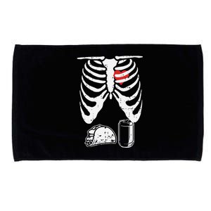 Skeleton Pregnancy Taco Beer Xray Halloween Soon Dad. Microfiber Hand Towel