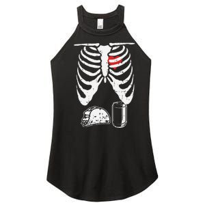 Skeleton Pregnancy Taco Beer Xray Halloween Soon Dad. Women’s Perfect Tri Rocker Tank