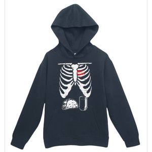 Skeleton Pregnancy Taco Beer Xray Halloween Soon Dad. Urban Pullover Hoodie