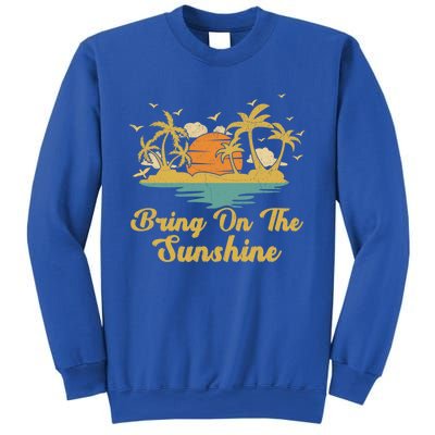 Sunset Palm Tree Beach Vacation Bring On The Sunshine Summer Gift Sweatshirt