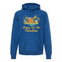 Sunset Palm Tree Beach Vacation Bring On The Sunshine Summer Gift Premium Hoodie