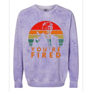 Sunset President Trump Victory 2024 Biden YouRe Fired Colorblast Crewneck Sweatshirt