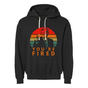 Sunset President Trump Victory 2024 Biden YouRe Fired Garment-Dyed Fleece Hoodie