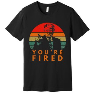 Sunset President Trump Victory 2024 Biden YouRe Fired Premium T-Shirt