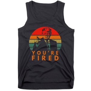 Sunset President Trump Victory 2024 Biden YouRe Fired Tank Top