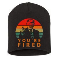 Sunset President Trump Victory 2024 Biden YouRe Fired Short Acrylic Beanie