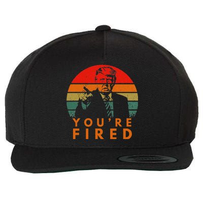 Sunset President Trump Victory 2024 Biden YouRe Fired Wool Snapback Cap