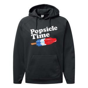 Summer Popsicle Time Funny Bomb Retro 80s Pop Vacation Gift Performance Fleece Hoodie