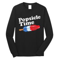 Summer Popsicle Time Funny Bomb Retro 80s Pop Vacation Gift Long Sleeve Shirt