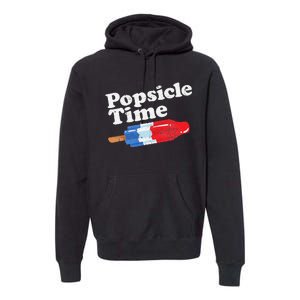 Summer Popsicle Time Funny Bomb Retro 80s Pop Vacation Gift Premium Hoodie