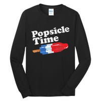 Summer Popsicle Time Funny Bomb Retro 80s Pop Vacation Gift Tall Long Sleeve T-Shirt