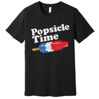 Summer Popsicle Time Funny Bomb Retro 80s Pop Vacation Gift Premium T-Shirt