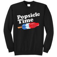 Summer Popsicle Time Funny Bomb Retro 80s Pop Vacation Gift Tall Sweatshirt