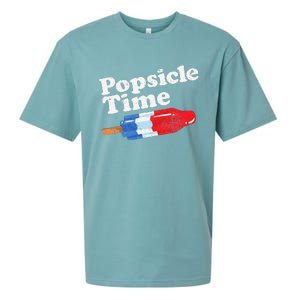 Summer Popsicle Time Funny Bomb Retro 80s Pop Vacation Gift Sueded Cloud Jersey T-Shirt