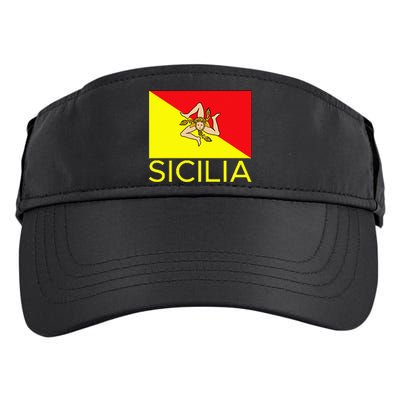 Sicilia Pallermo Triskelion Flag Adult Drive Performance Visor