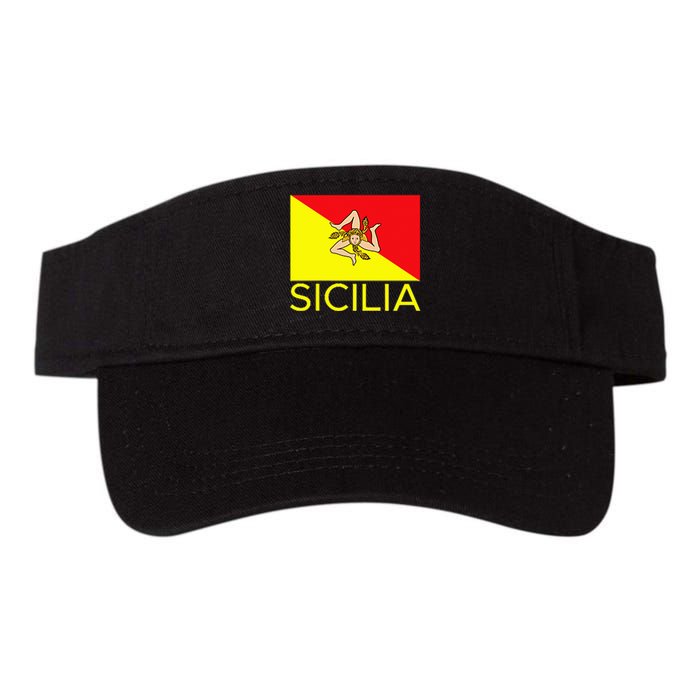 Sicilia Pallermo Triskelion Flag Valucap Bio-Washed Visor