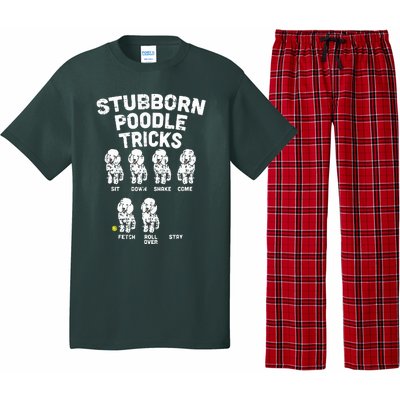 Stubborn Poodle Tricks Funny Dog Lover Owner Trainer Gift Pajama Set