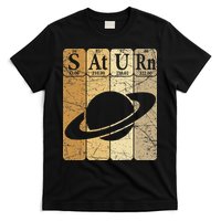 Saturn Periodic Table Elements Saturn Planet Space Nerd T-Shirt