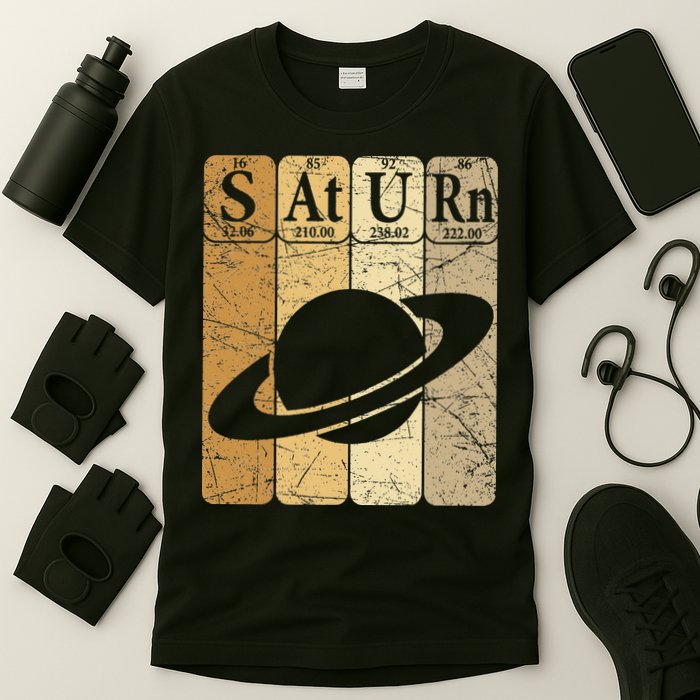 Saturn Periodic Table Elements Saturn Planet Space Nerd T-Shirt