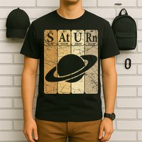Saturn Periodic Table Elements Saturn Planet Space Nerd T-Shirt