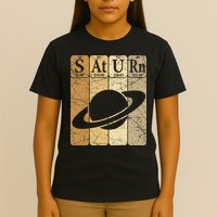 Saturn Periodic Table Elements Saturn Planet Space Nerd T-Shirt