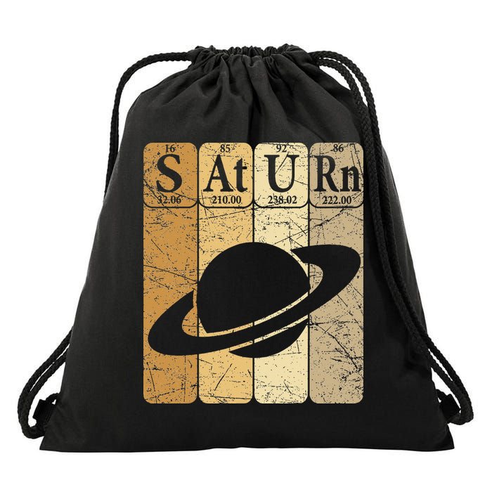 Saturn Periodic Table Elements Saturn Planet Space Nerd Drawstring Bag