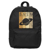 Saturn Periodic Table Elements Saturn Planet Space Nerd 16 in Basic Backpack