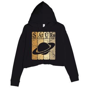 Saturn Periodic Table Elements Saturn Planet Space Nerd Crop Fleece Hoodie