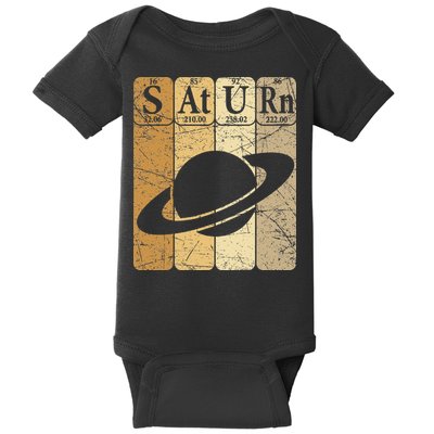 Saturn Periodic Table Elements Saturn Planet Space Nerd Baby Bodysuit