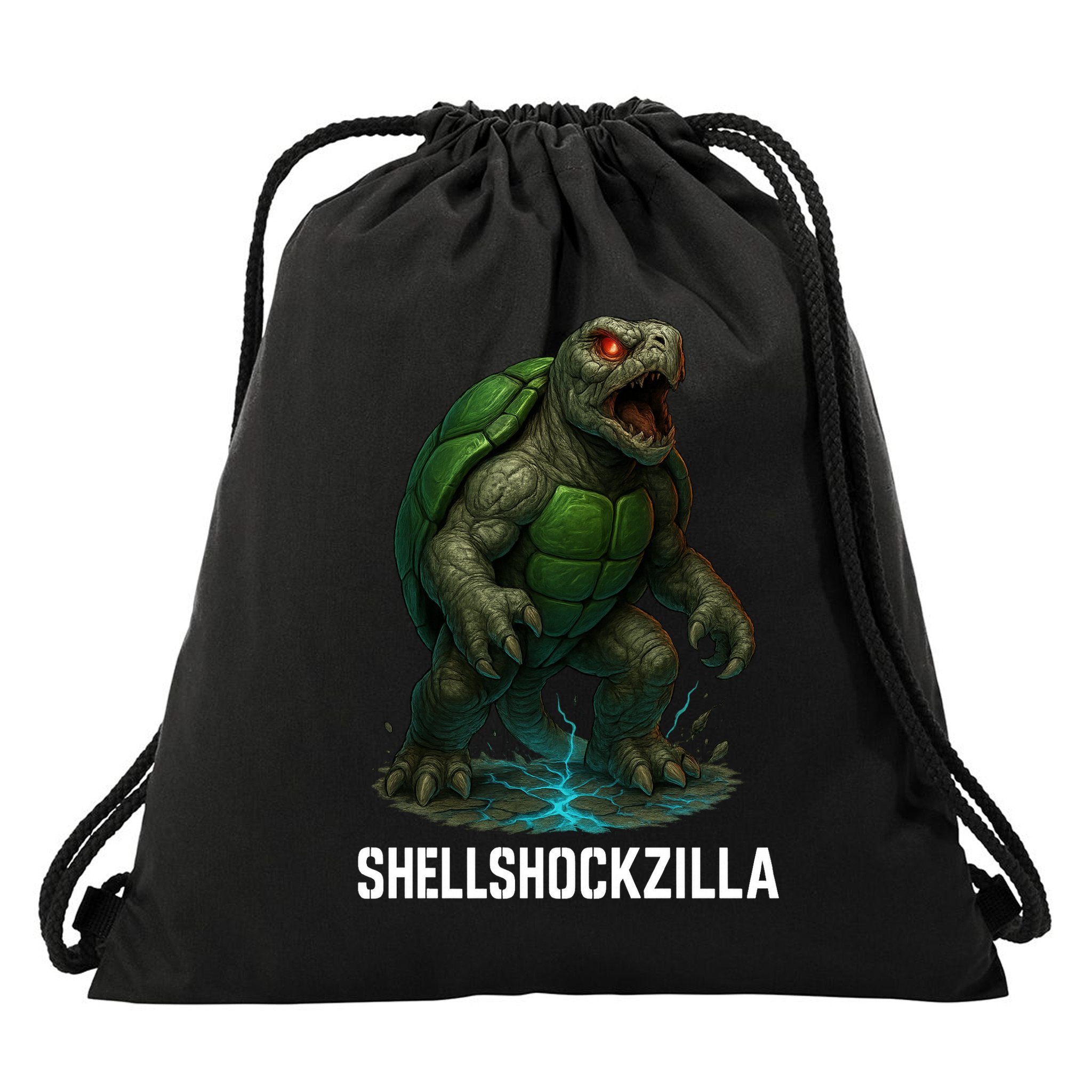 Shellshockzilla Parody Turtle Drawstring Bag