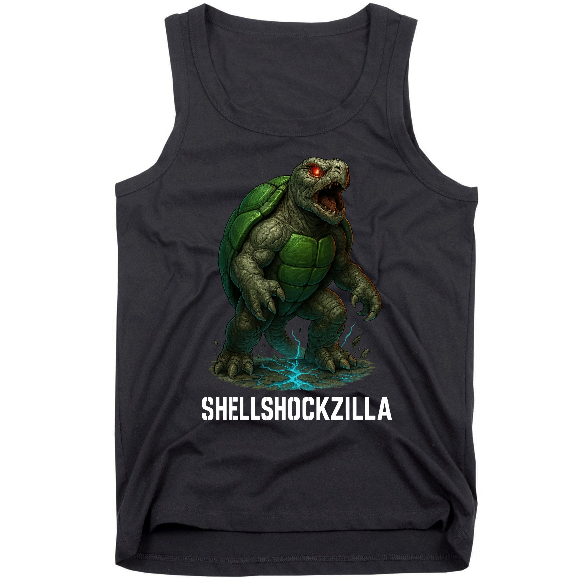 Shellshockzilla Parody Turtle Tank Top