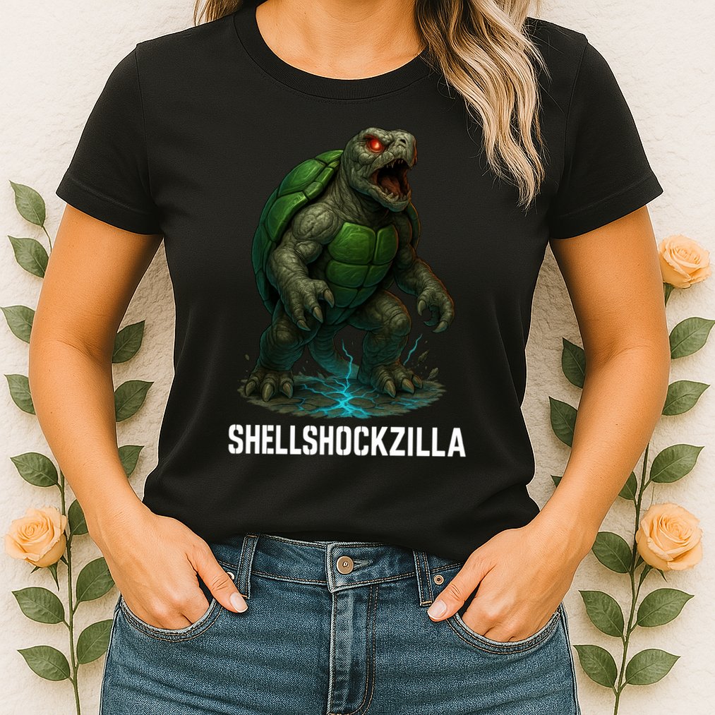 Shellshockzilla Parody Turtle Womens T-Shirt