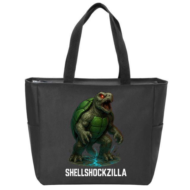 Shellshockzilla Parody Turtle Zip Tote Bag