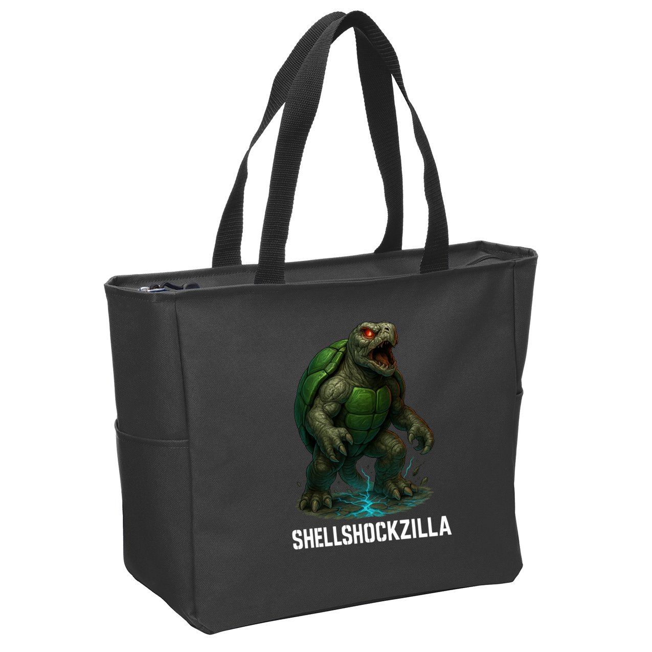 Shellshockzilla Parody Turtle Zip Tote Bag