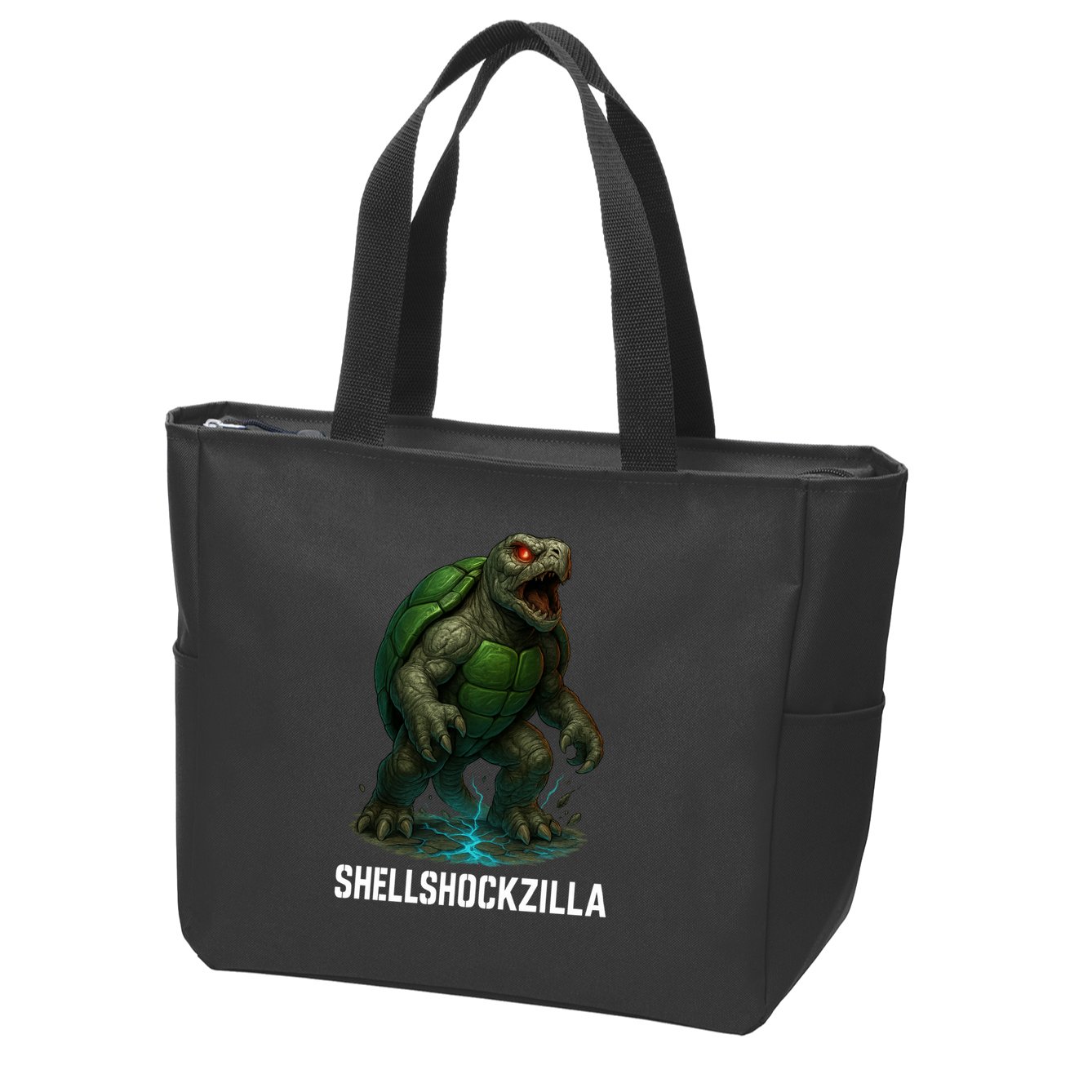 Shellshockzilla Parody Turtle Zip Tote Bag