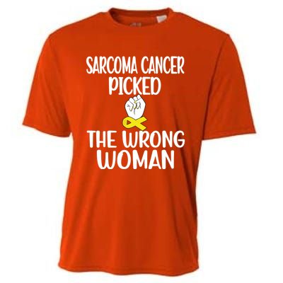 Sarcoma Picked The Wrong Sarcoma Cancer Survivor Cute Gift Cooling Performance Crew T-Shirt