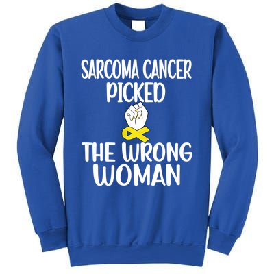 Sarcoma Picked The Wrong Sarcoma Cancer Survivor Cute Gift Sweatshirt