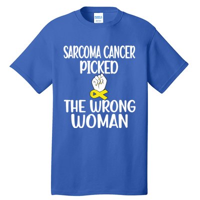 Sarcoma Picked The Wrong Sarcoma Cancer Survivor Cute Gift Tall T-Shirt