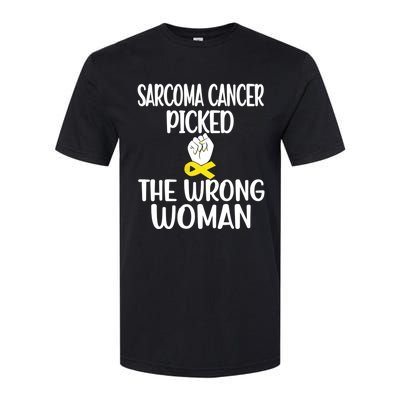 Sarcoma Picked The Wrong Sarcoma Cancer Survivor Cute Gift Softstyle CVC T-Shirt