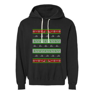 Swimmer Present Ugly Christmas Garment-Dyed Fleece Hoodie