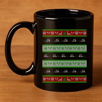 Swimmer Present Ugly Christmas 11oz C Handle Ceramic Mug