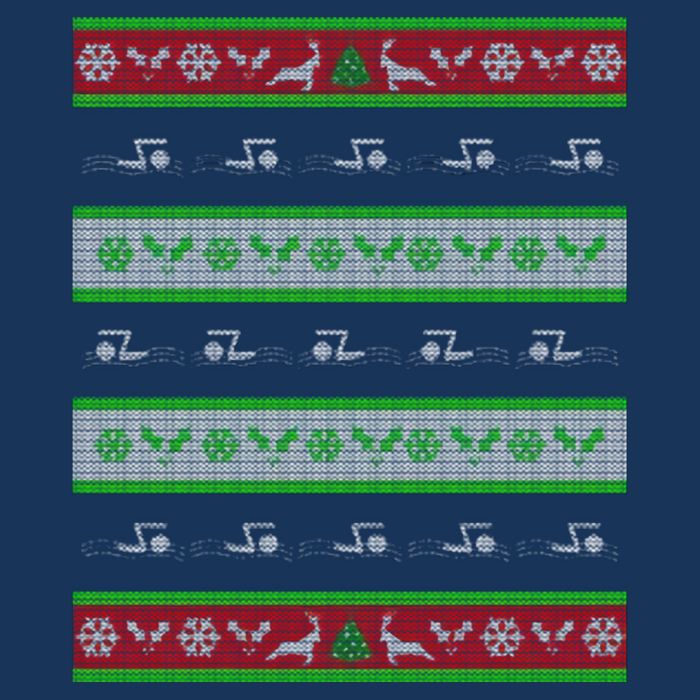 Swimmer Present Ugly Christmas Button