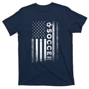 Soccer Player USA US American Flag Girls Boys T-Shirt