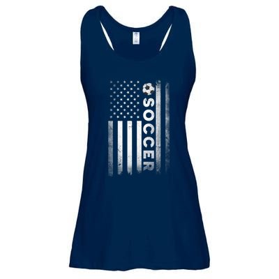 Soccer Player USA US American Flag Girls Boys Ladies Essential Flowy Tank