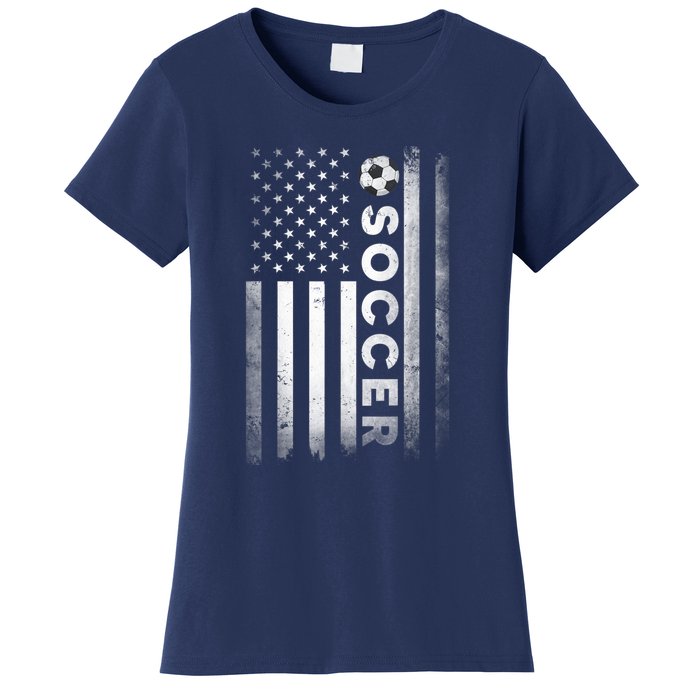 Soccer Player USA US American Flag Girls Boys Women's T-Shirt