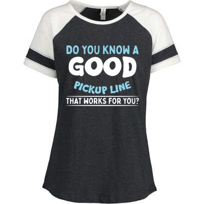 Sarcastic Pick Up Line Single Dating Gift Enza Ladies Jersey Colorblock Tee